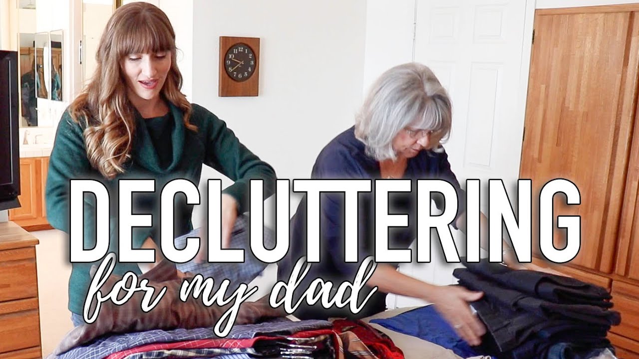 Decluttering and Organizing (MY DAD'S STUFF) with my MOM!