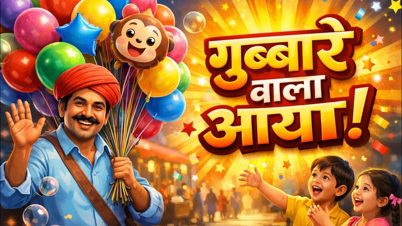 गुब्बारे वाला आया | Balloon Wala Song | Hindi Kids Song | Learn Colors & Numbers | Gubbara Gana
