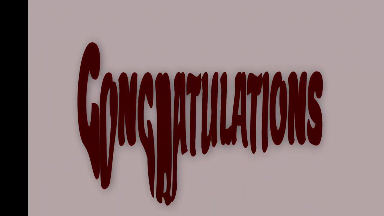 3D Dripping Liquid CONGRATULATIONS Effect by elijagod