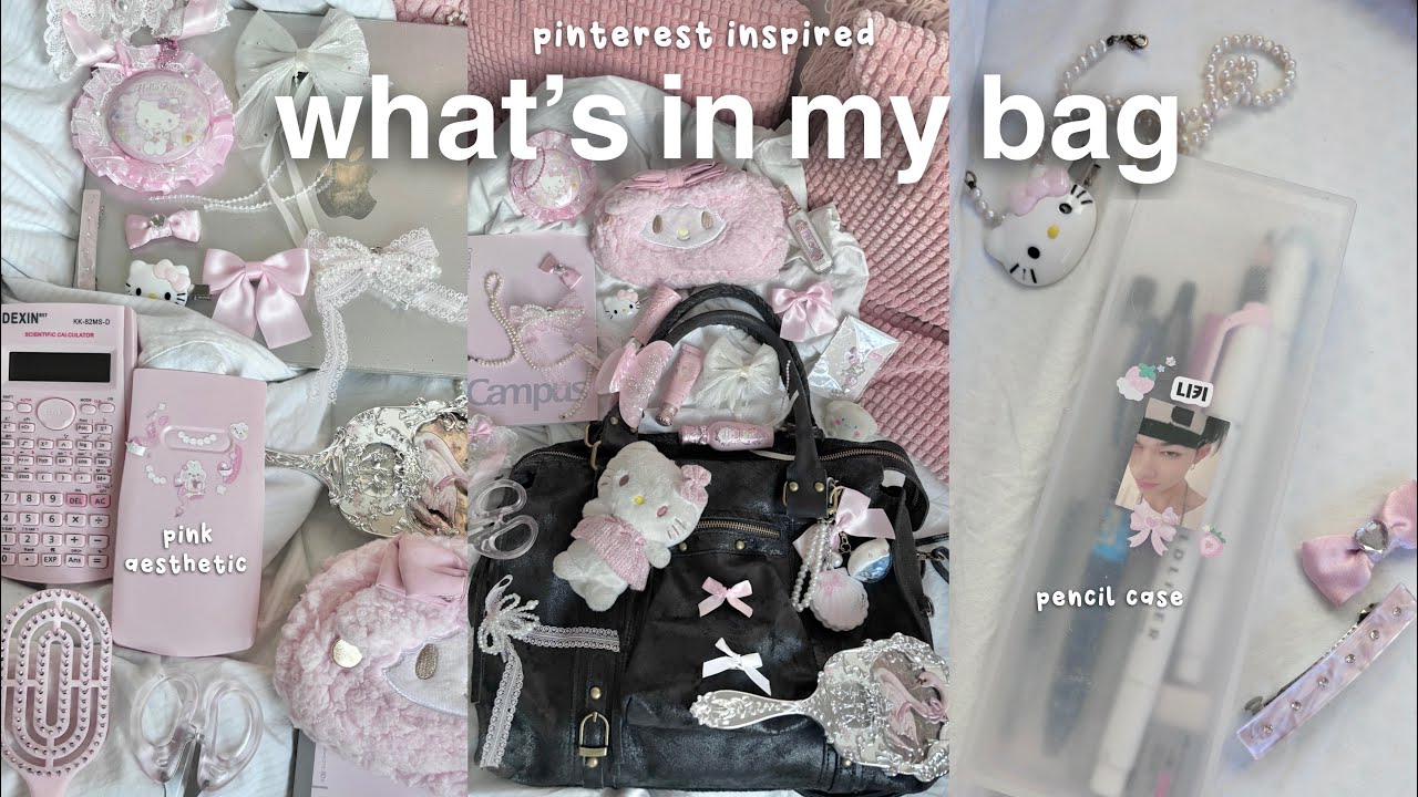 WHAT’S IN MY SCHOOL BAG 2025🎀📖 | it girl school essentials guide, pencil case tour, emergency bag