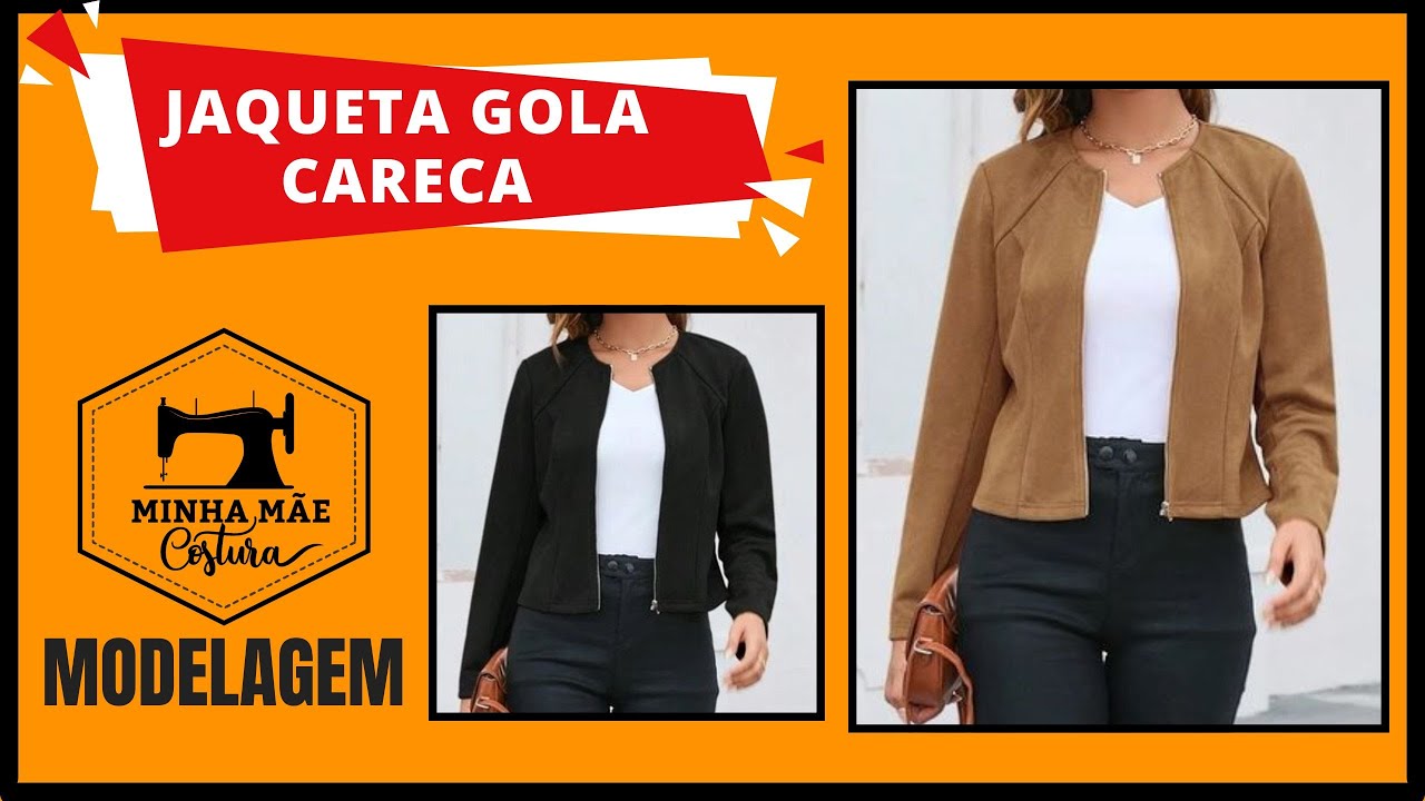 Jaqueta gola careca - modelagem
