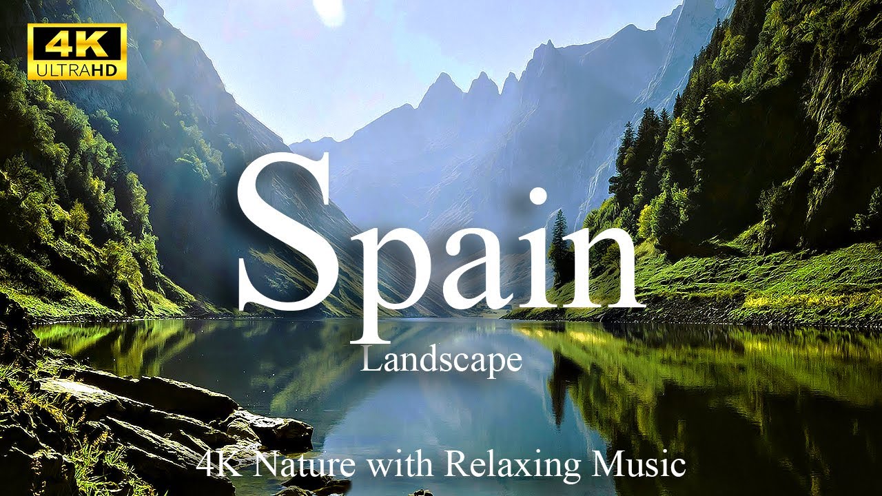 Spain 4K  | Breathtaking Aerial Views of Barcelona, Madrid & Tenerife with Relaxing Handpan Music