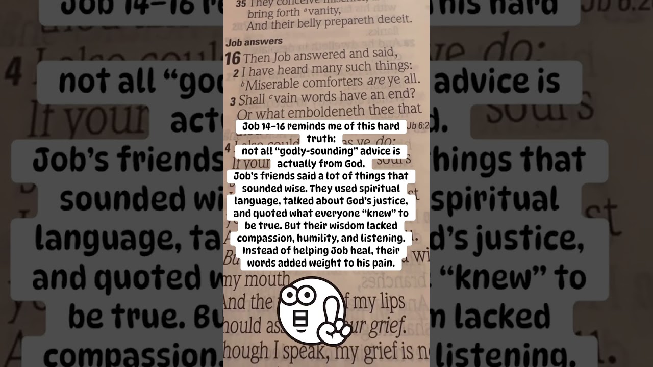 Not all godly sounding advice is actually from God. 