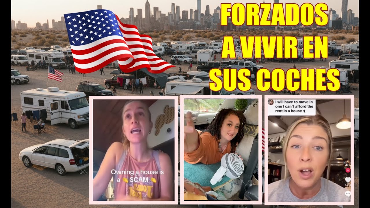 Estadounidenses VIVEN EN SUS COCHES por el alto costo de alquilar y de comprar casas