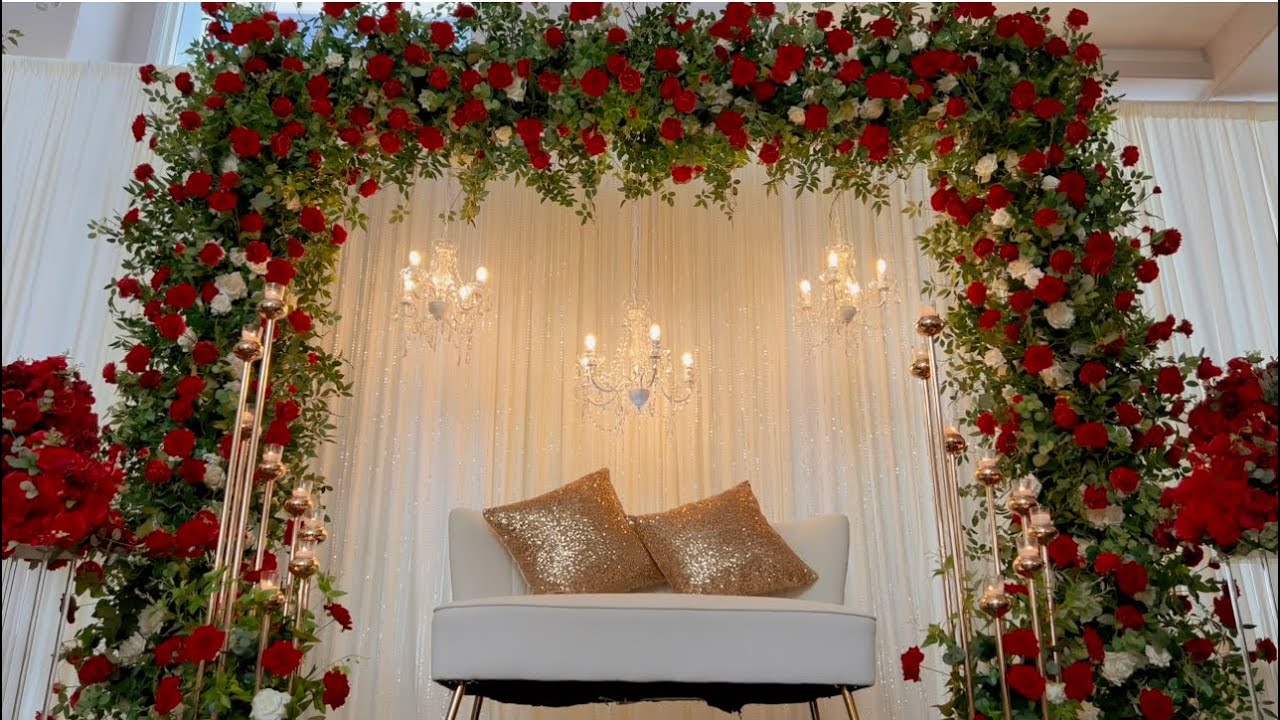 DIY- Red Floral Backdrop