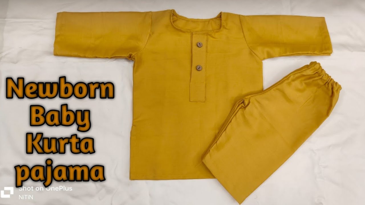 Baby Boy Kurta Cutting And Stitching | 0 to 3 months Baby Kurta pajama | Silai Time