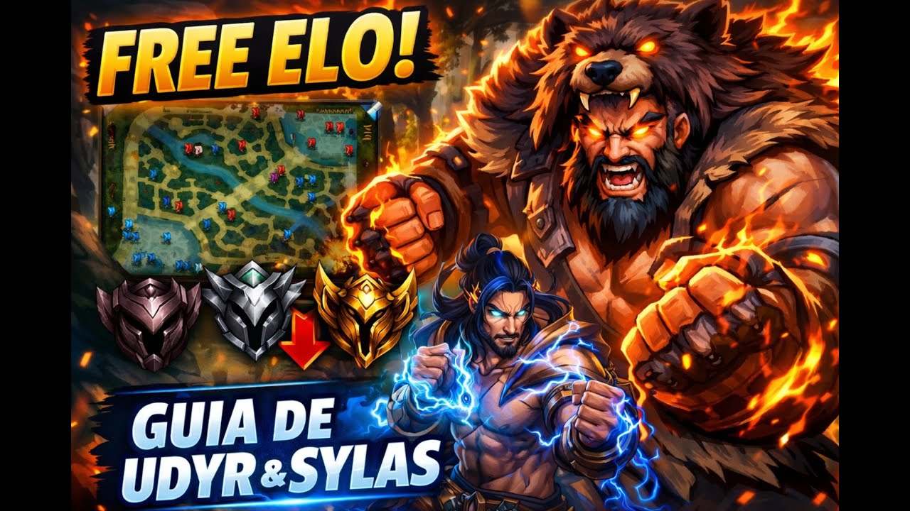 💀 1 DERROTA = 10 FLEXÕES AO VIVO 🐻 FREE ELO COM UDYR — Aula Completa de Jungle (SoloQ Tryhard)