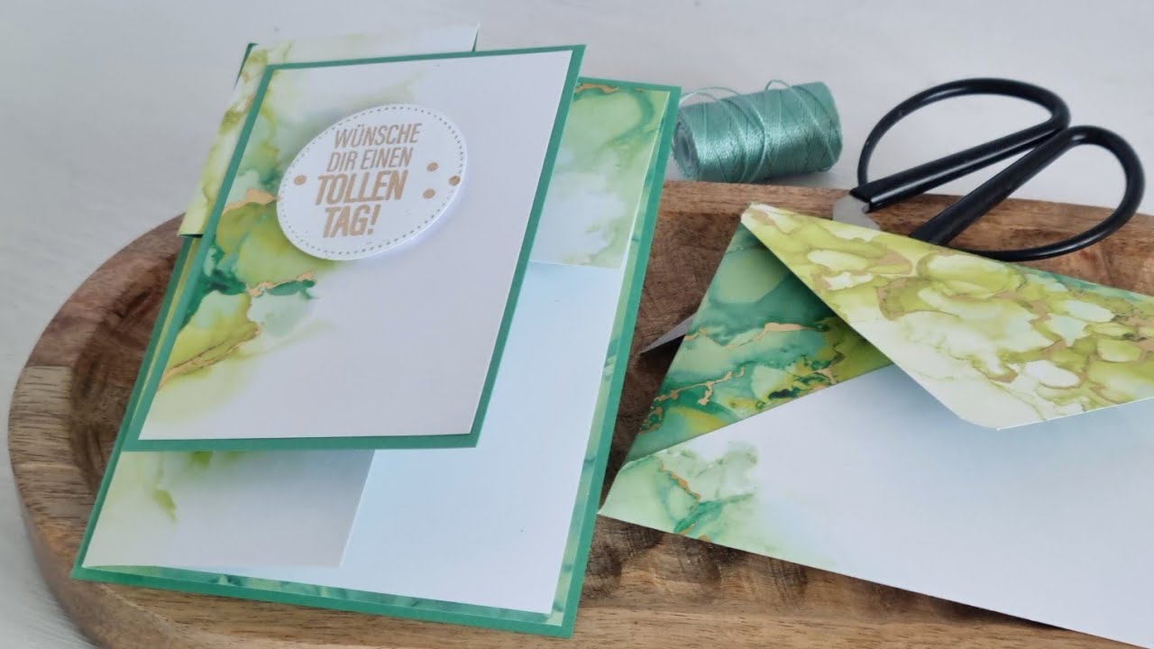 Corner Fold Karte, Briefumschlag mit dem Envelope Punch Board, 12x12 Block von #Action verbrauchen