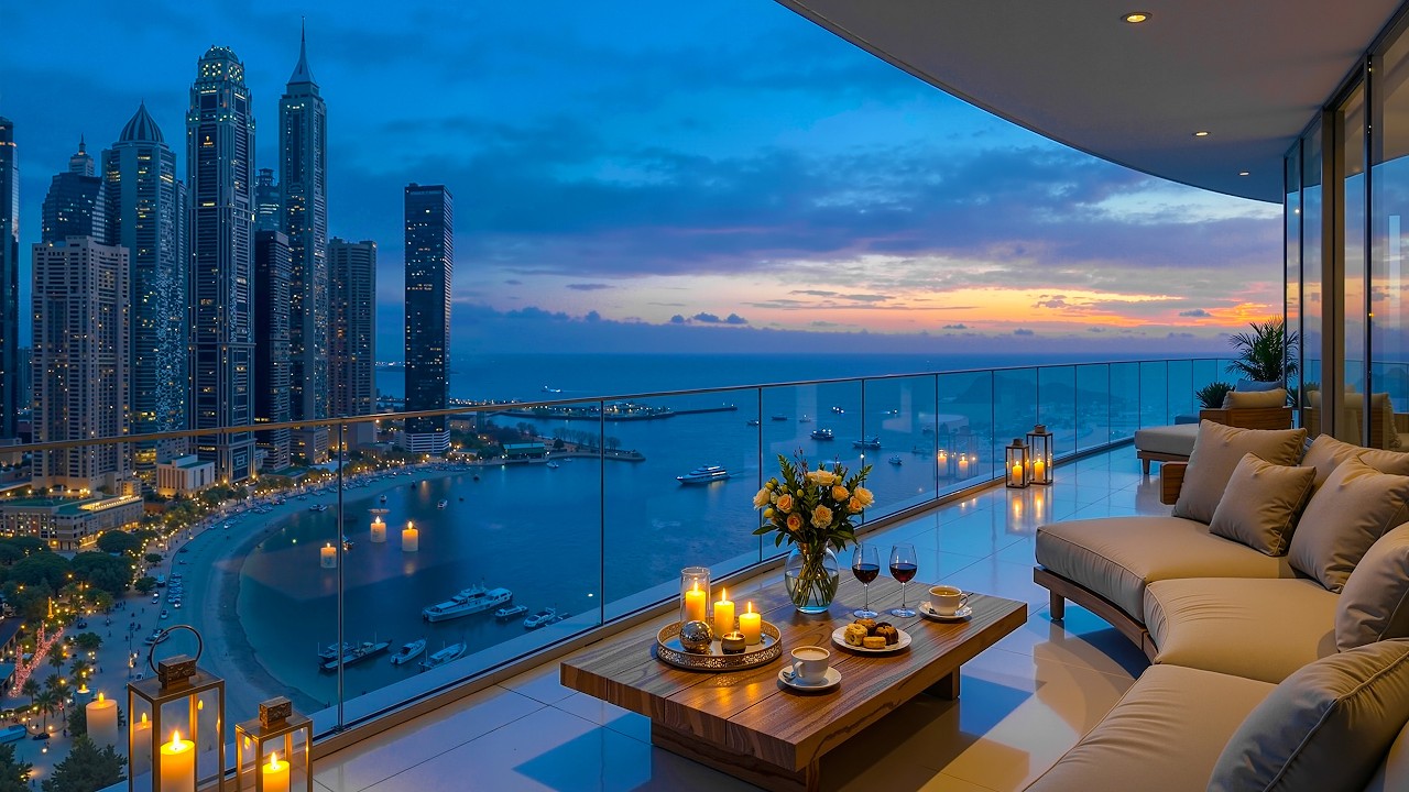 Уютный вечер на балконе у моря 🌊 Спокойная джазовая фортепианная музыка для учебы и работы