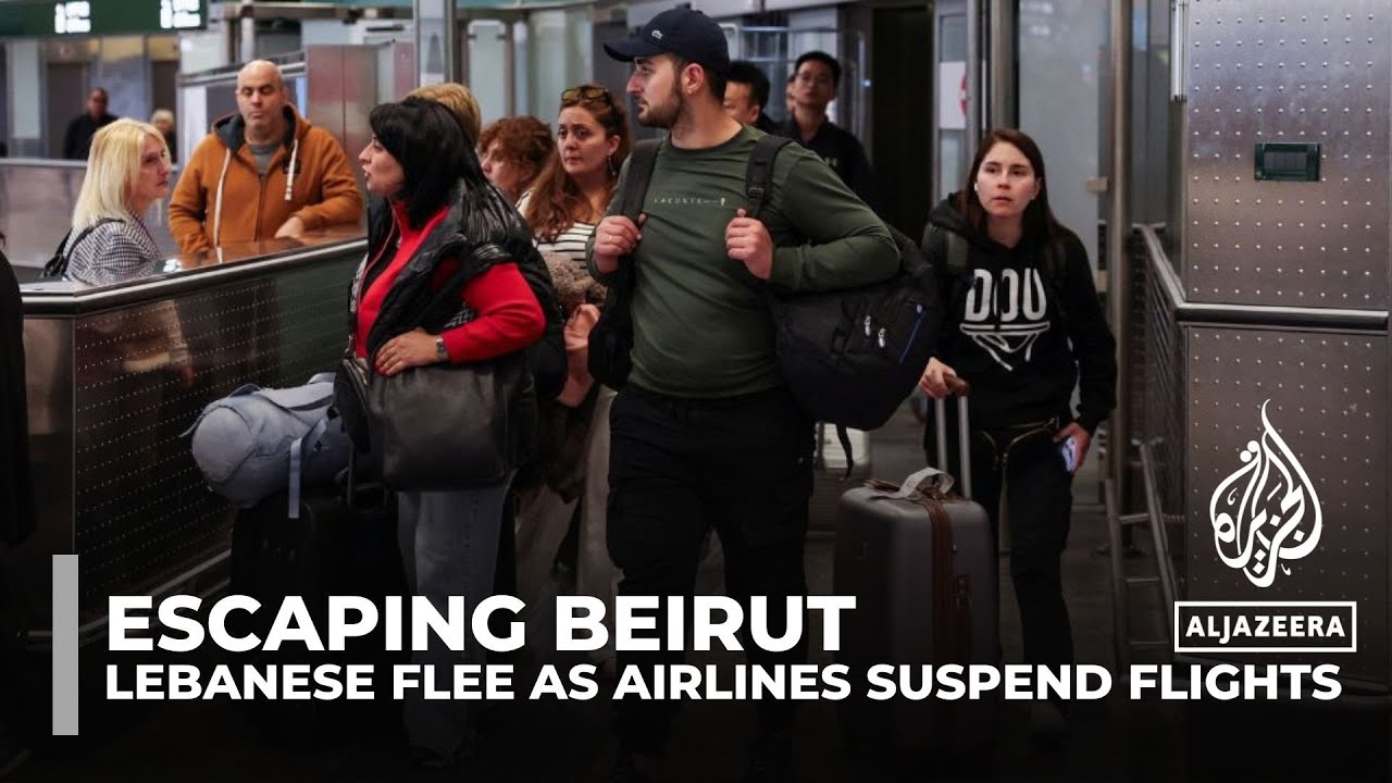 Escaping Beirut: Hundreds of Lebanese flee as airlines suspend flights