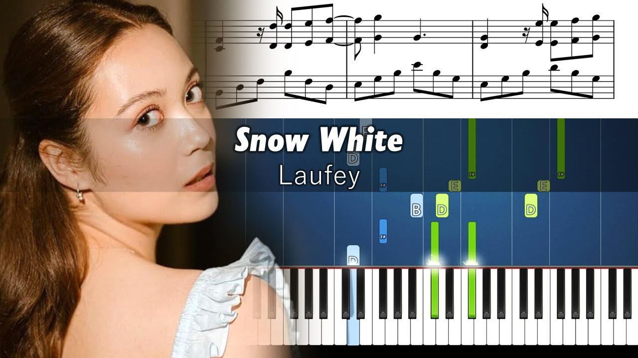 Laufey - Snow White - Piano Tutorial with Sheet Music