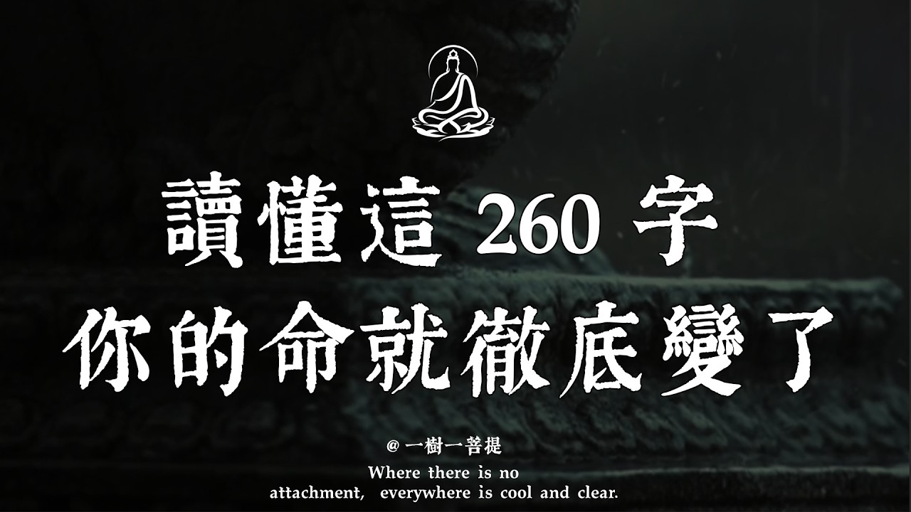 《心經》裡藏著一把解開人生枷鎖的鑰匙：當你不再「對抗」當下，世界便開始為你轉動 #提升磁场 #吸引力法则 #人生开悟 #治愈