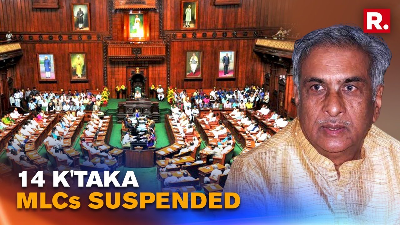 14 Opposition MLCs Suspended From Council In Karnataka Over Violation Of Chair's Instruction