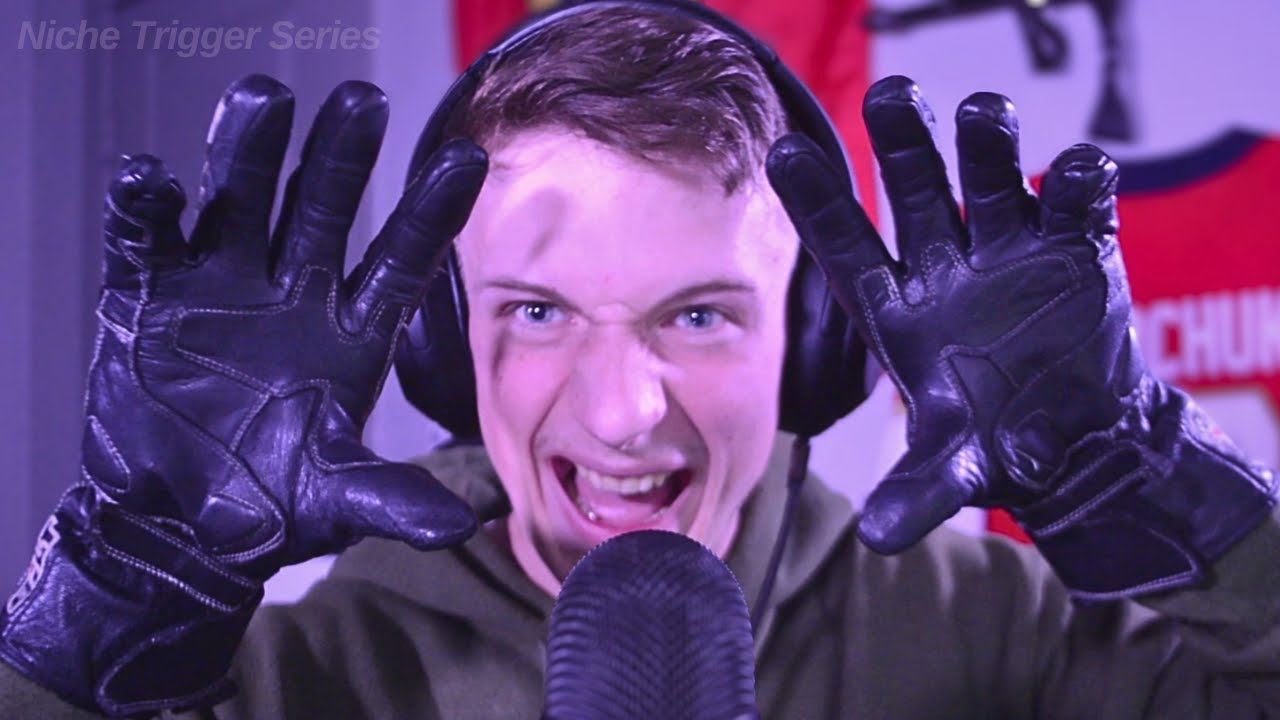 Relaxing ASMR Glove & Mouth Sounds | Leather, Fleece, Grippy Gloves