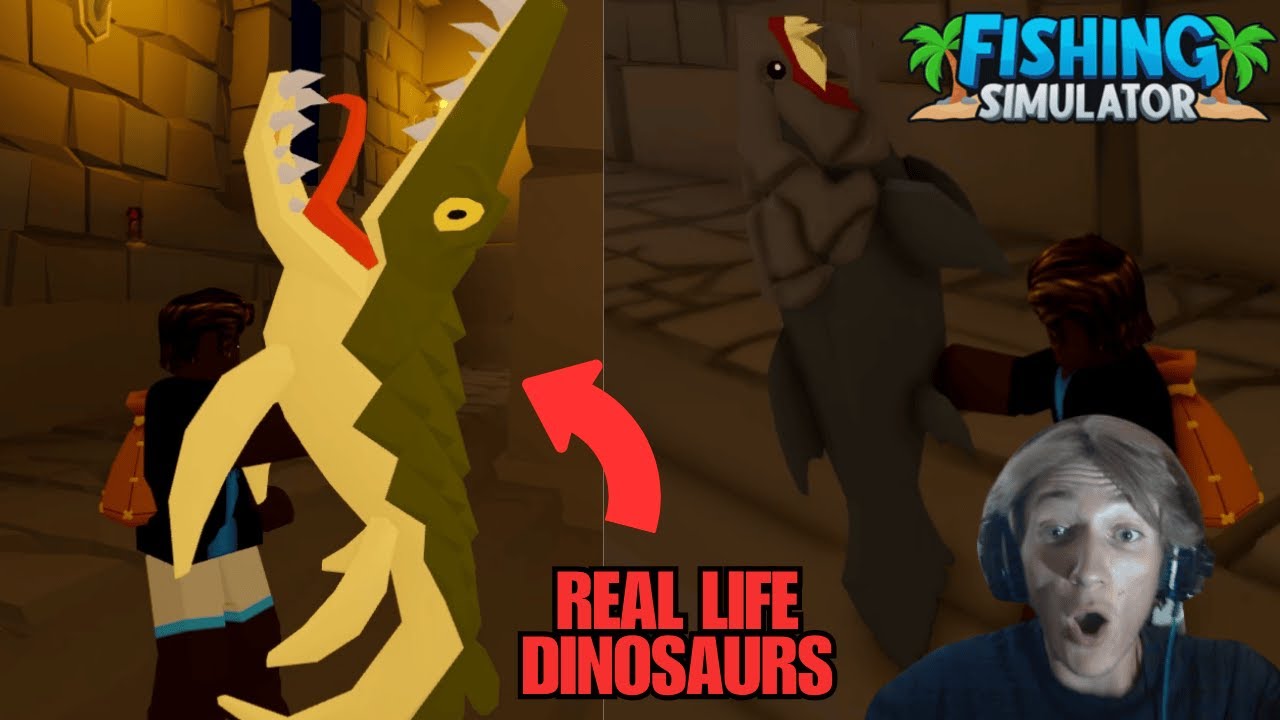 I Caught Dinosaurs On The Ancient Shores(Fishing Simulator - Roblox)