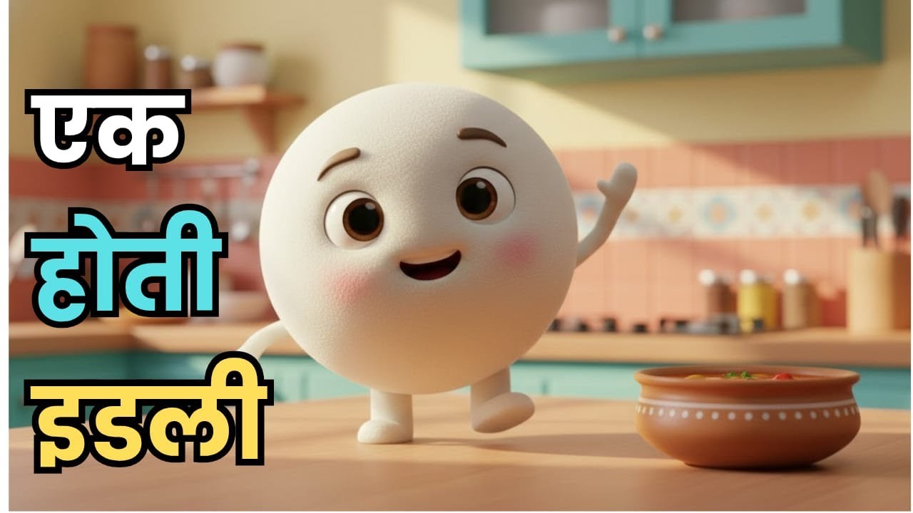 एक होती इडली | Ek Hoti Idli | Marathi Kids Rhyme | Marathi Balgeet |Happy Balgeet