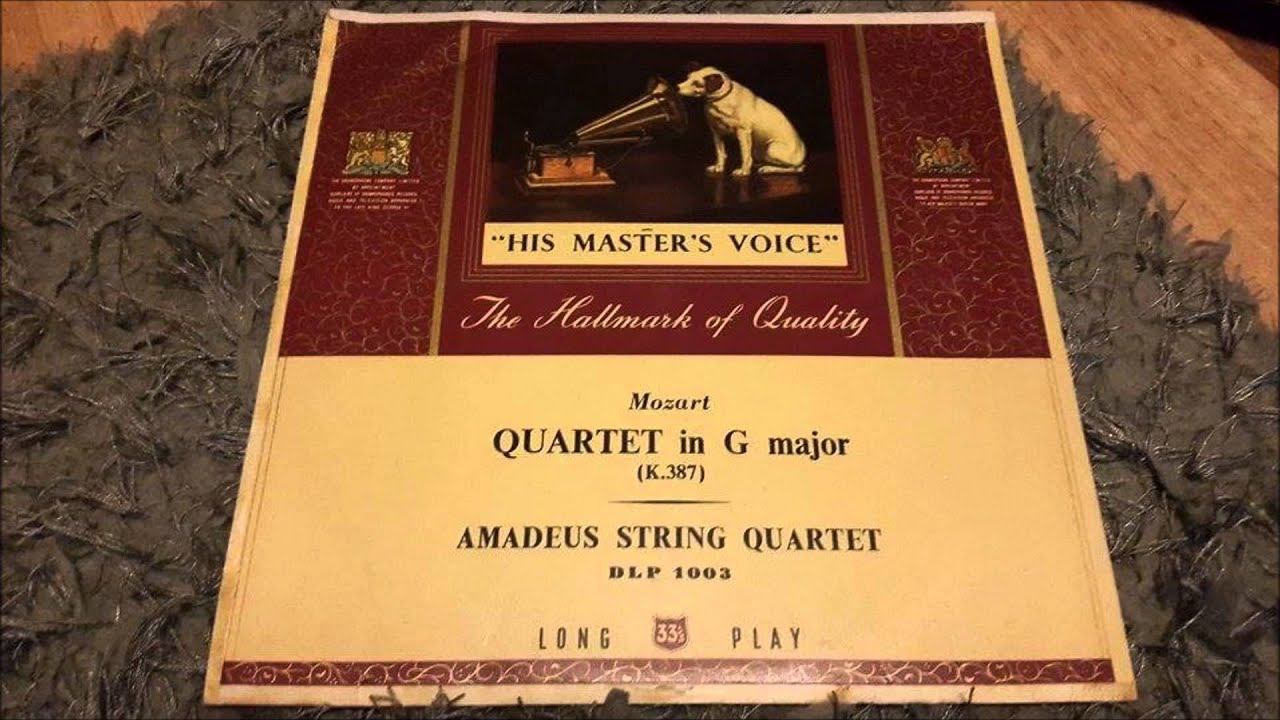 Mozart - Quartet In G Major (Side 1) - 33 RPM