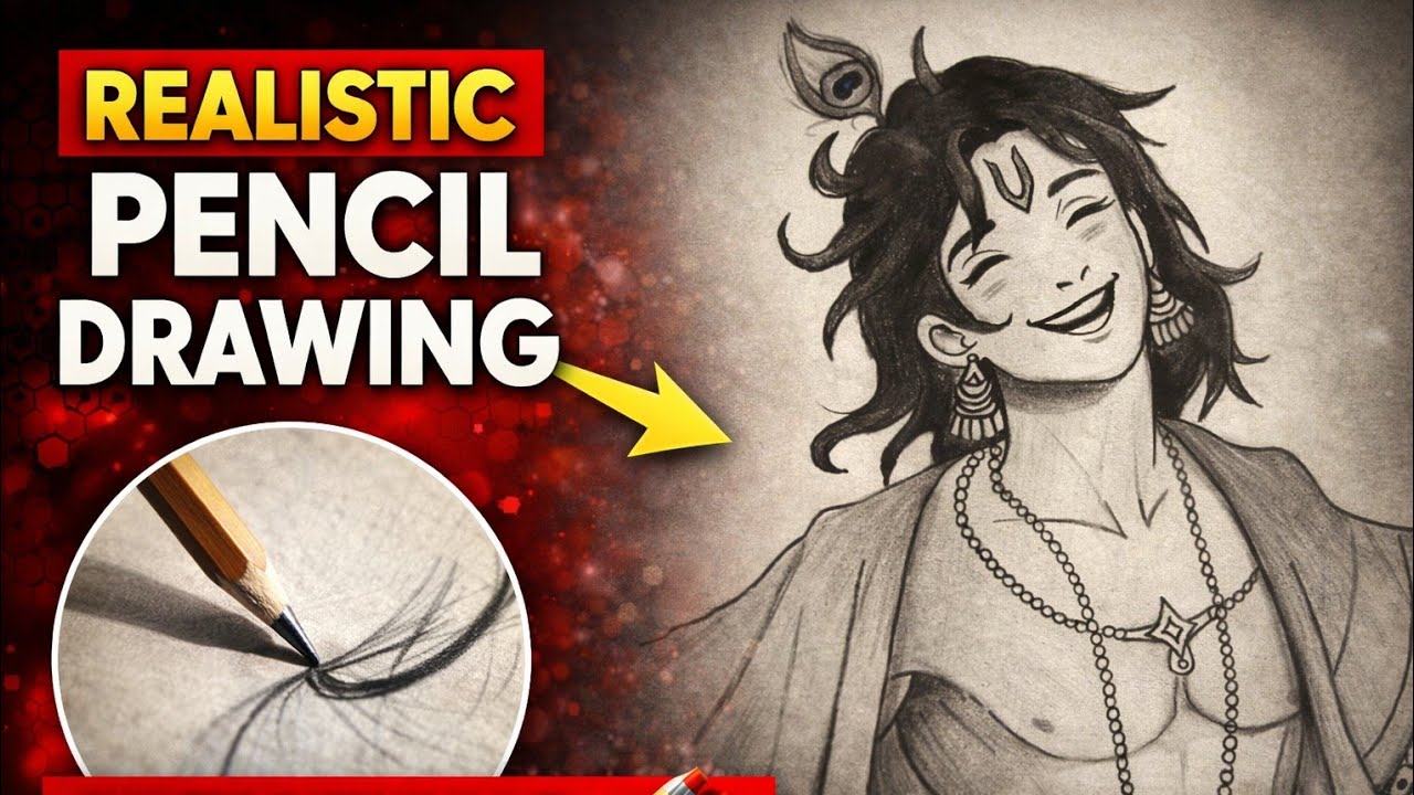  🔥 vasudev Krishna ji drawing|| krishna ji drawing pencil art||eazi drawing krishna ji|| subscribeme