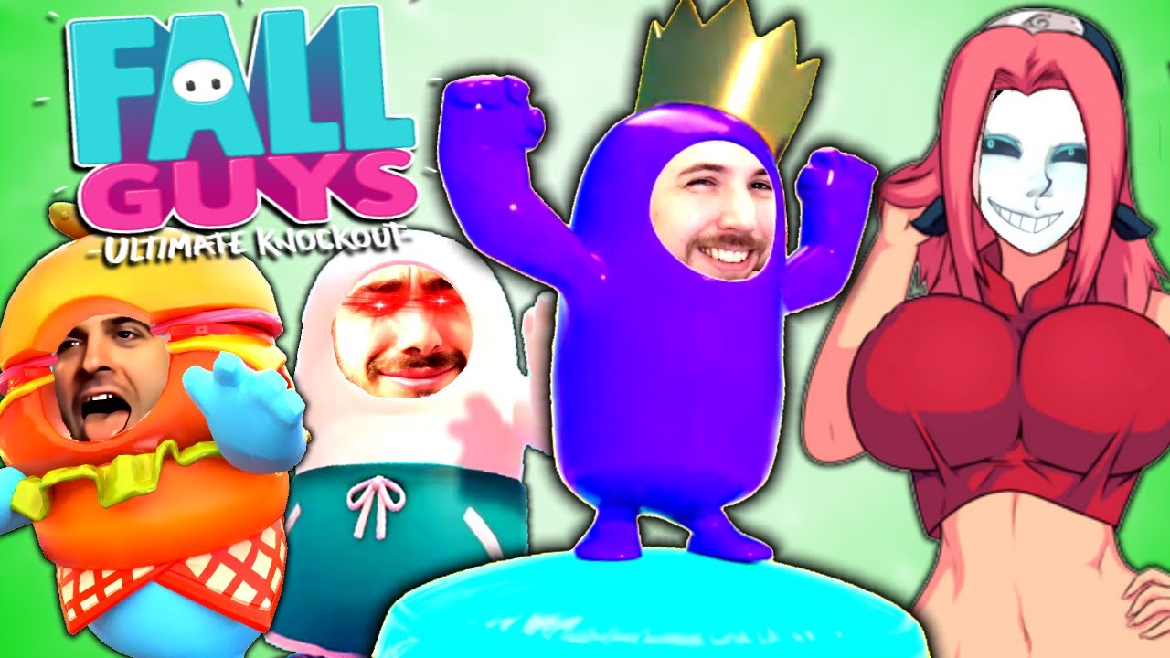 ANIME YOUTUBERS GETTING BIG WINS IN FALL GUYS (except Nux) - Feat Nagzz, Briggs, and Nux Taku