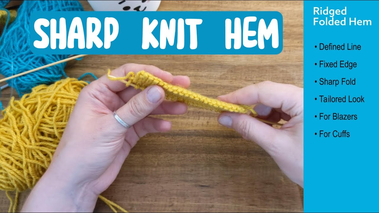 Подгиб с четким сгибом: Идеальный край для жакетов ✨ Урок вязания