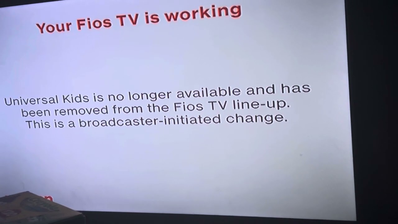 Universal Kids is no longer available, and has been removed from fios tv