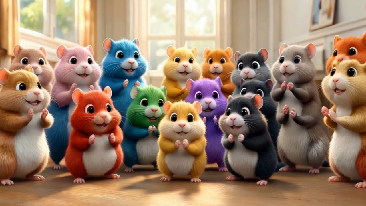🎵 Rainbow Hamster Dance 🐹🌈 | Colorful Animal Fun & Happy Dance Songs for Kids 🎶✨