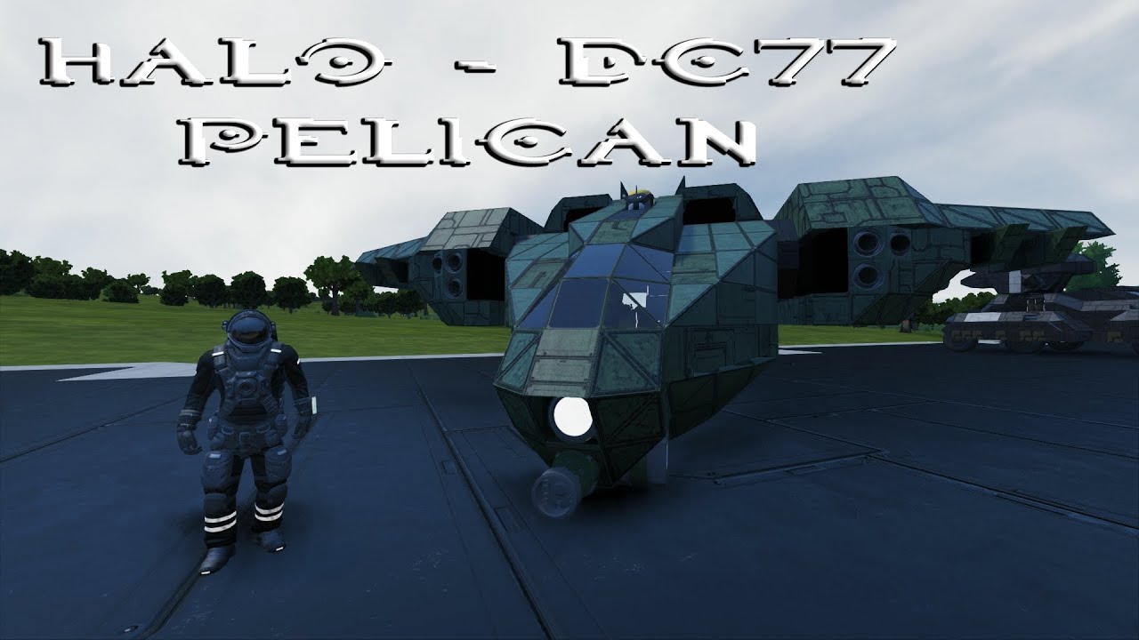 Space Engineers Workshop | HALO PELICAN D77-TC DROPSHIP!!!
