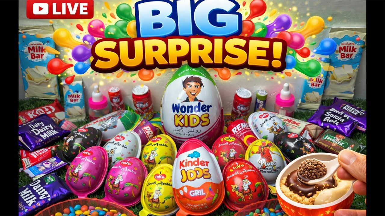 Kinder Joy Unboxing satisfying LIVE VIDEO 😁😁🤡🤡 #asmr #livestream #satisfyling #canddy #kinderjoy