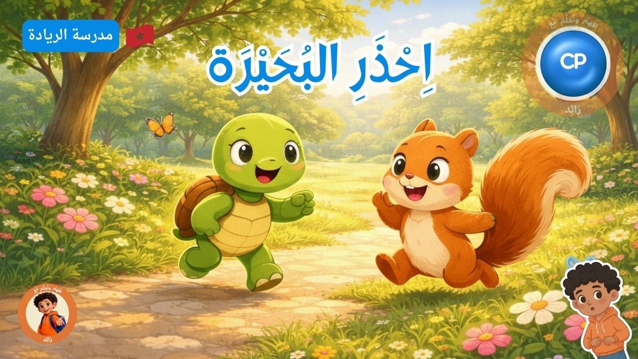 اِحْذَرِ البُحَيْرَة – قصة تربوية لتعلّم القراءة | CP – مدرسة الريادة 🇲🇦
