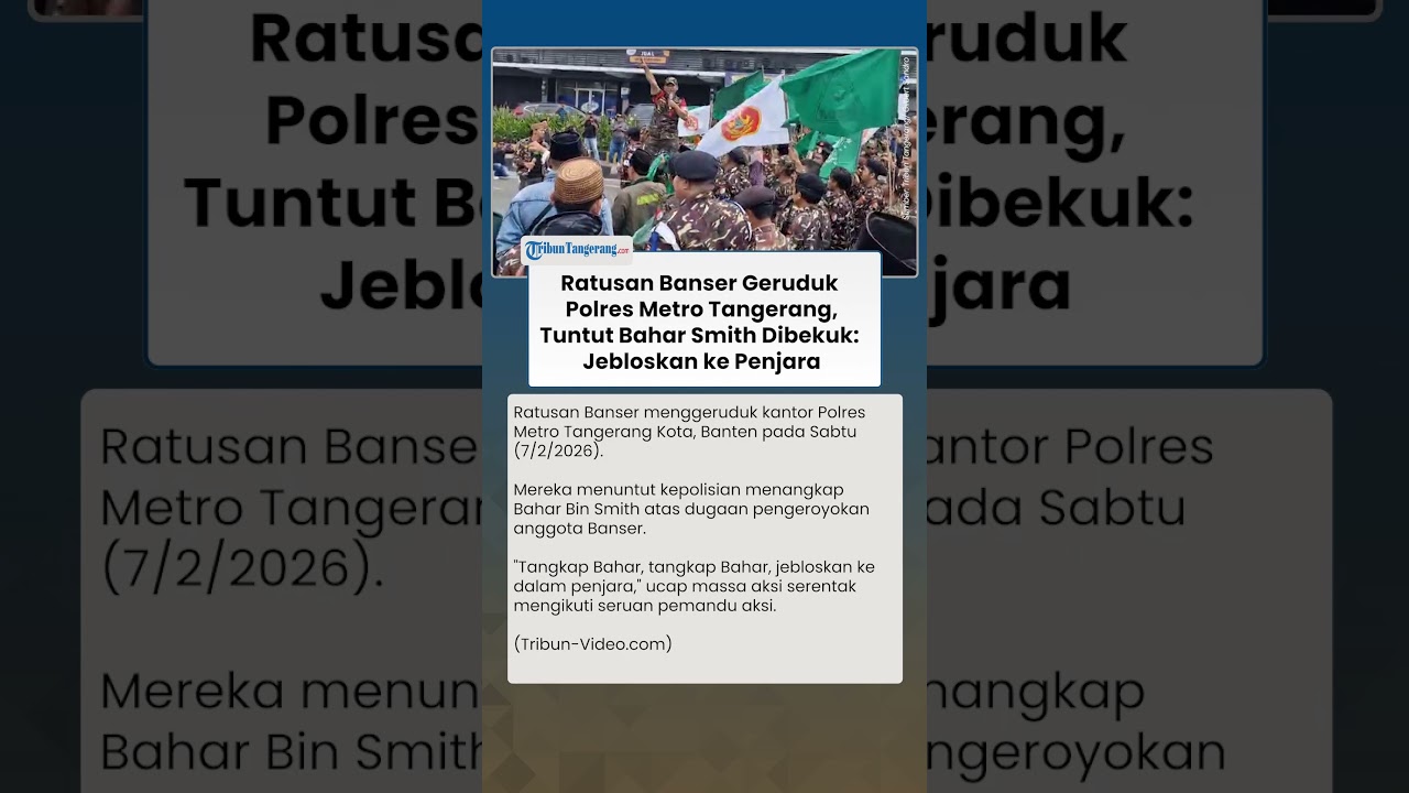 Ratusan Banser Geruduk Polres Metro Tangerang, Tuntut Habib Bahar Dibekuk: Jebloskan ke Penjara