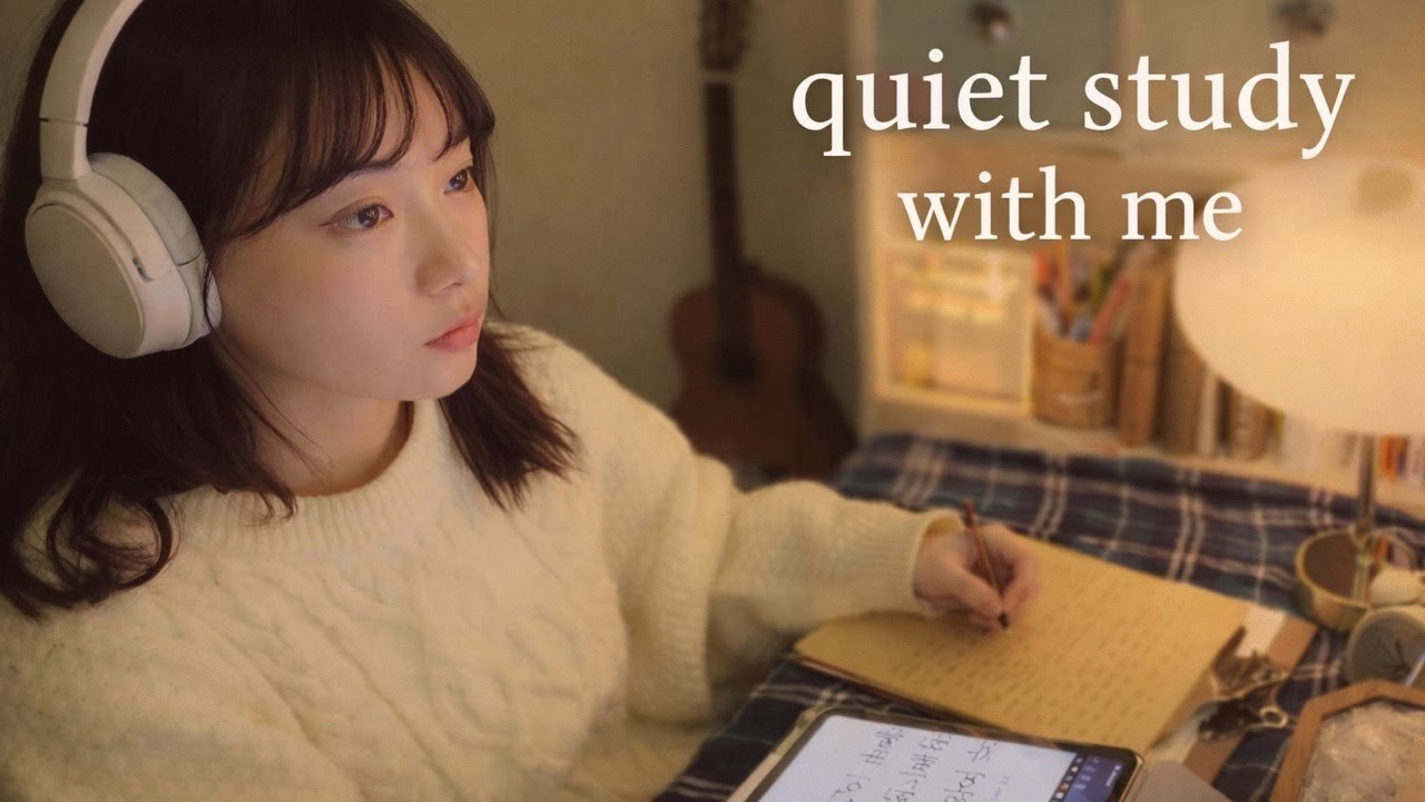 quiet study with me | live | morning calm (90min)