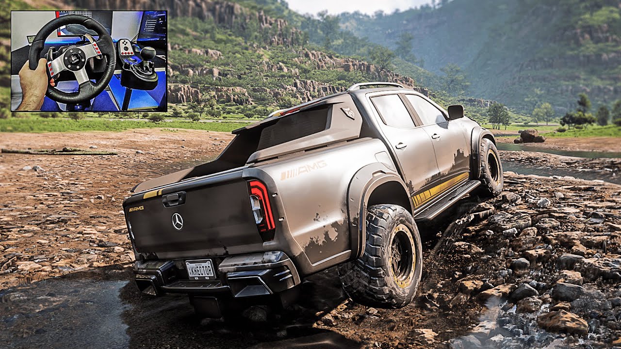 Forza Horizon 5 - Mercedes X-Class OFFROAD l Steering Wheel Gameplay