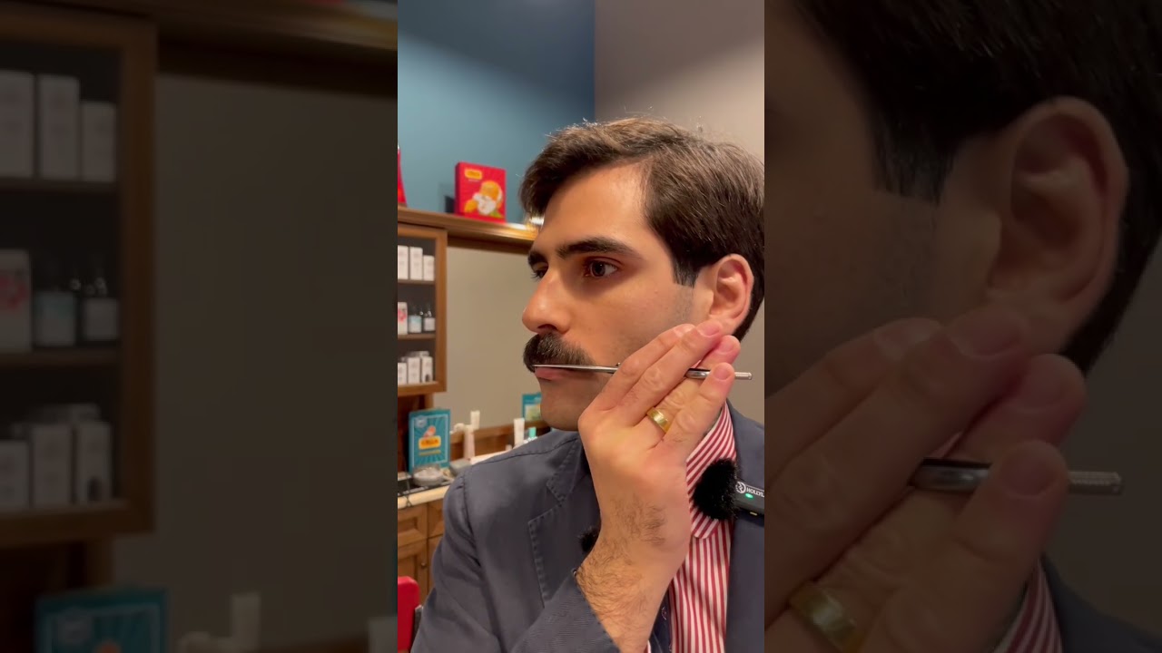 ASMR &bull; Moustache trim👨🏻&zwj;💼 #moustaches #asmr #asmrbarber #traditionalshave #asmrsounds