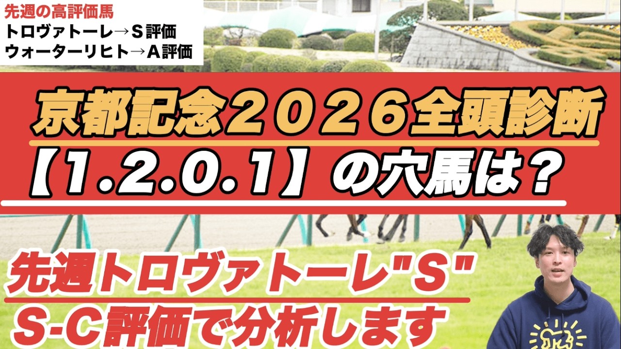 【京都記念2026全頭診断】先週トロヴァトーレS評価！ ヘデントール超え「1.2.0.1」該当S抜擢の穴馬は？