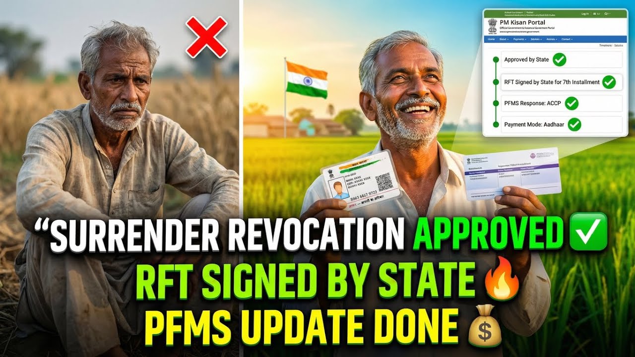 PM Kisan Surrender Revocation Approved ✅ | RFT Signed by State | PFMS Update | Payment Soon