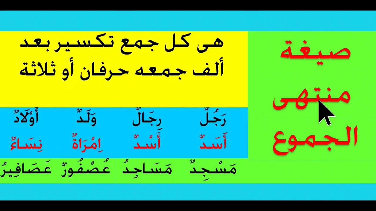 صيغة منتهى الجموع