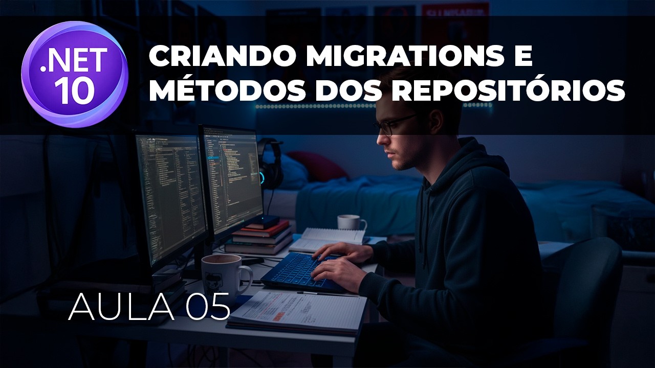 Criando as migrations e métodos dos repositórios no .NET 10 | Aula 05