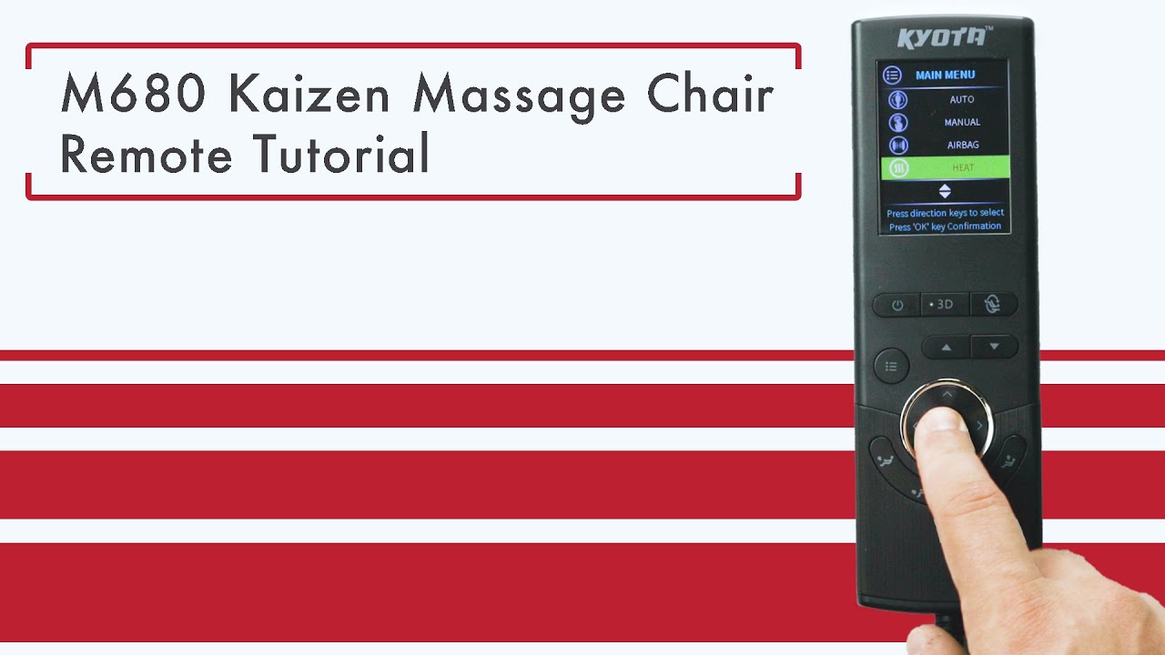 M680 Kaizen Remote Tutorial - Get the Most out of your Massage Chair