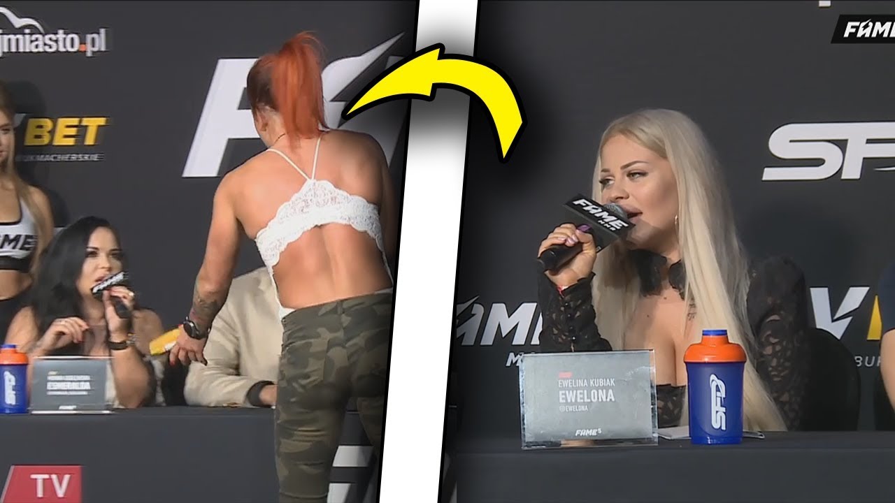 EWELONA VS GODLEWSKA - NAJLEPSZE MOMENTY - 2 KONFERENCJA FAME MMA 5!! *dostała plaskacza*🔥