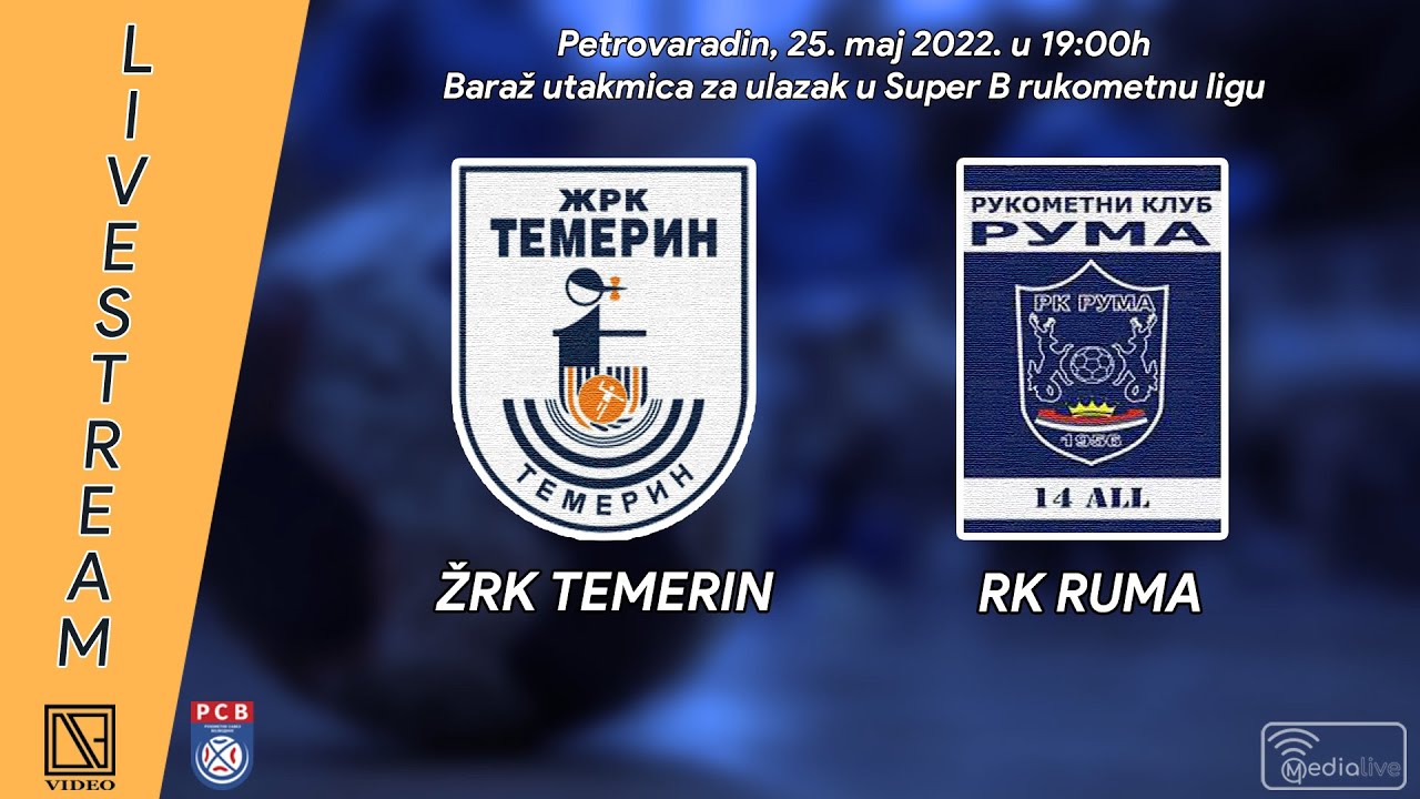Baraž za ulazak u Super B Ligu: ŽRK TEMERIN (Temerin) - RK RUMA (Ruma)