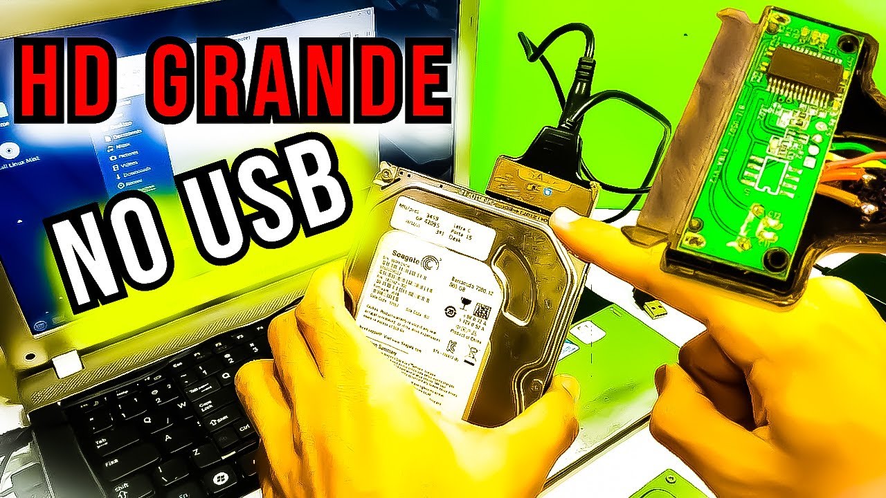 Como LIGAR  HD GRANDE de Desktop em notebook via USB CONVERSOR SATA - Incluimos Jack Conector P4