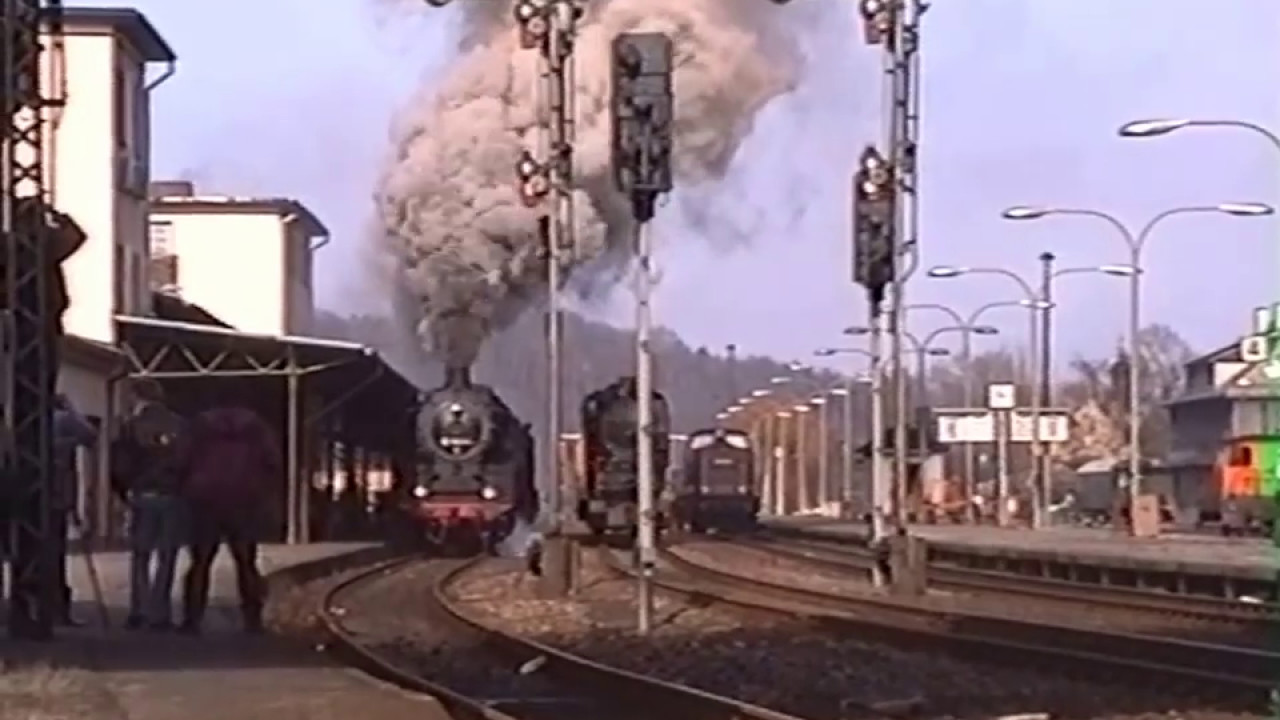 Plandampf Aue mit 38 205, 50 849, 86 1001, 50 3615, 58 3047. 24.2.1992