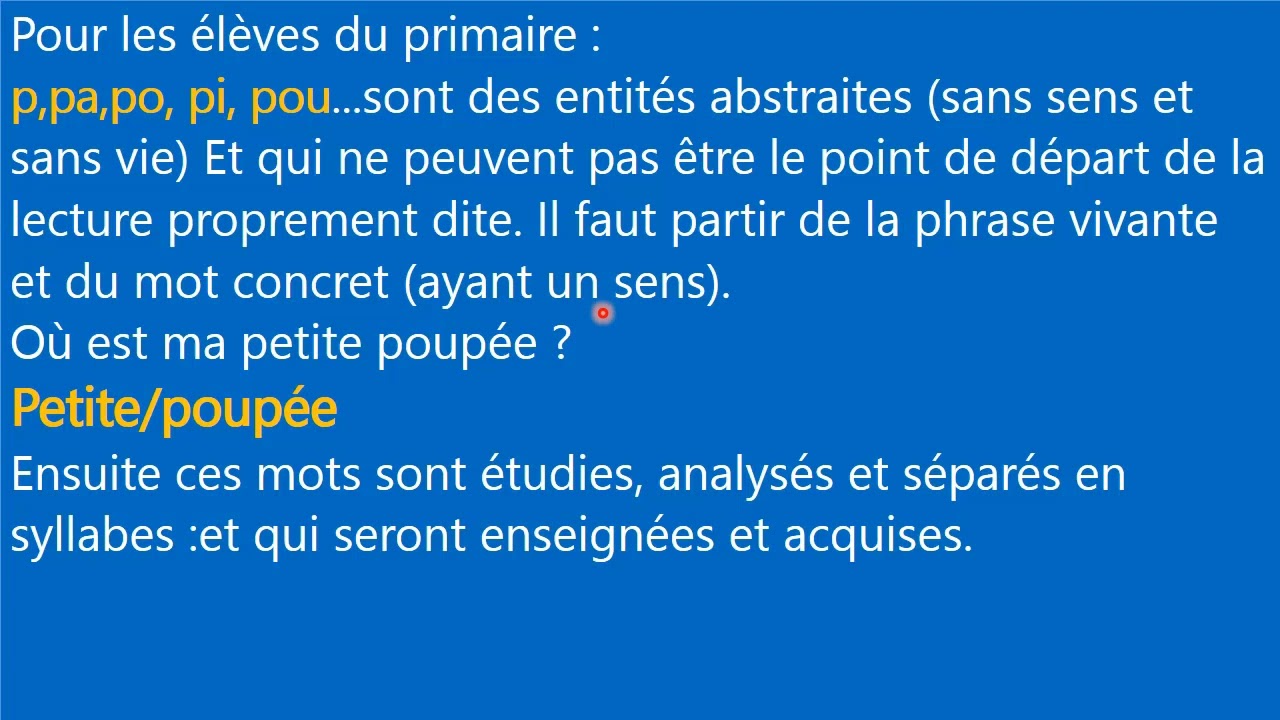 Lecture syllabique