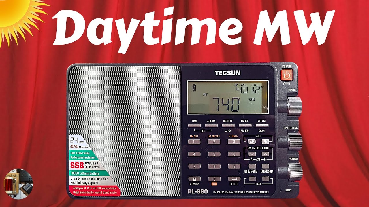 Tecsun PL-880 Shortwave SSB Radio Daytime MW