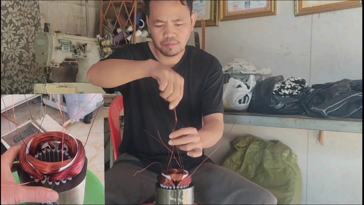 របៀបតភ្ជាប់ដុំភ្លើងម៉ូទ័របូមទឹក how connect water pump coil wire 