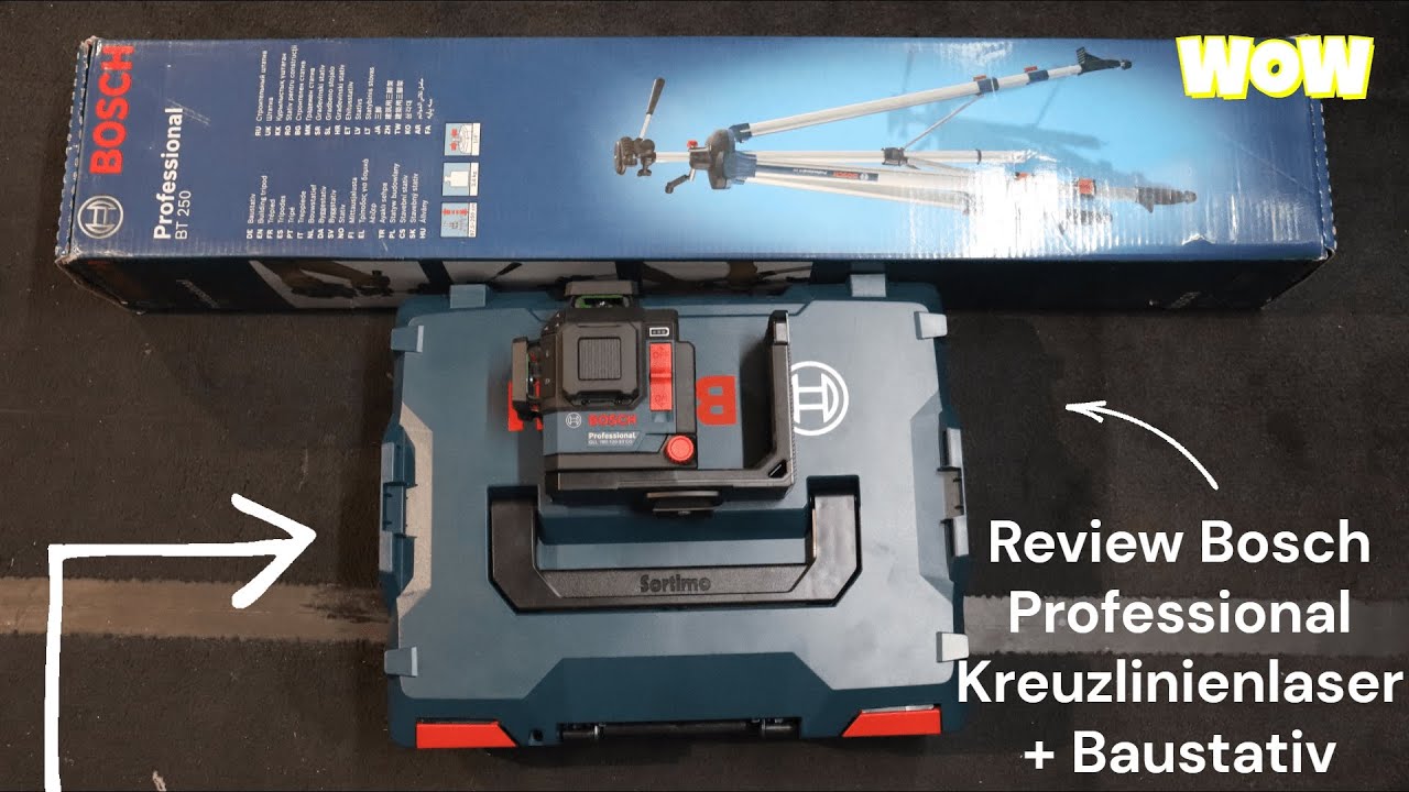 Bosch Kreuzlinienlaser GLL 18V-120-33 CG + Baustativ BT 250 - Review