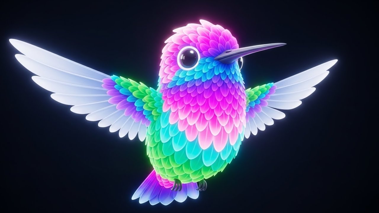 Find Peace with Glowing Animal Holograms in 3D and Calming Music