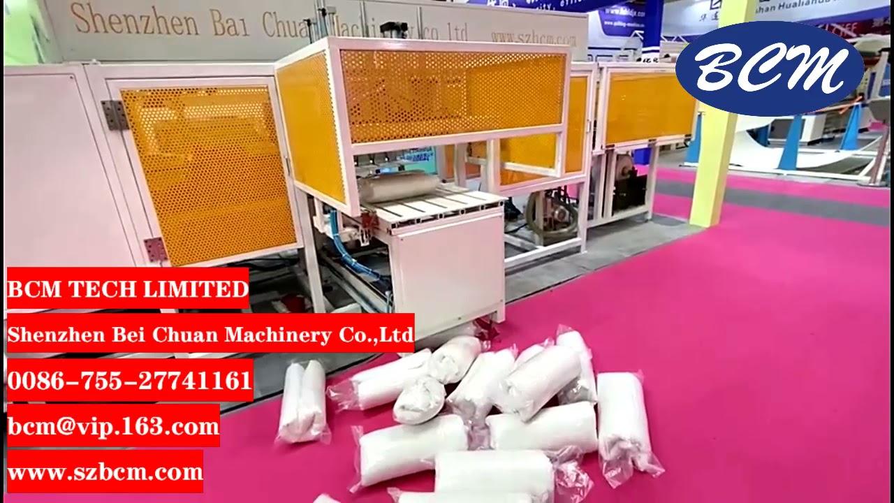 Automatic pillow rolling packing line BC808