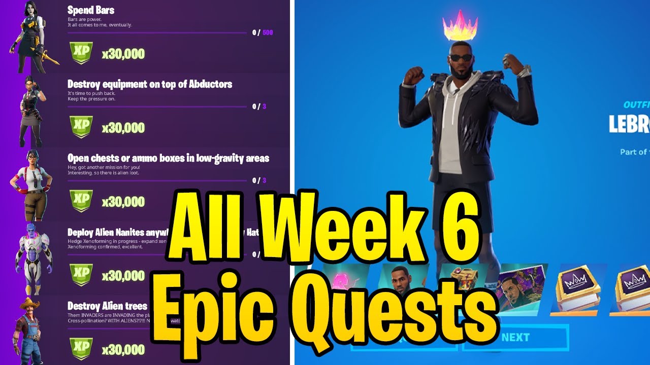 All Week 6 Epic Quest Challenges Guide Fortnite Season 7!
