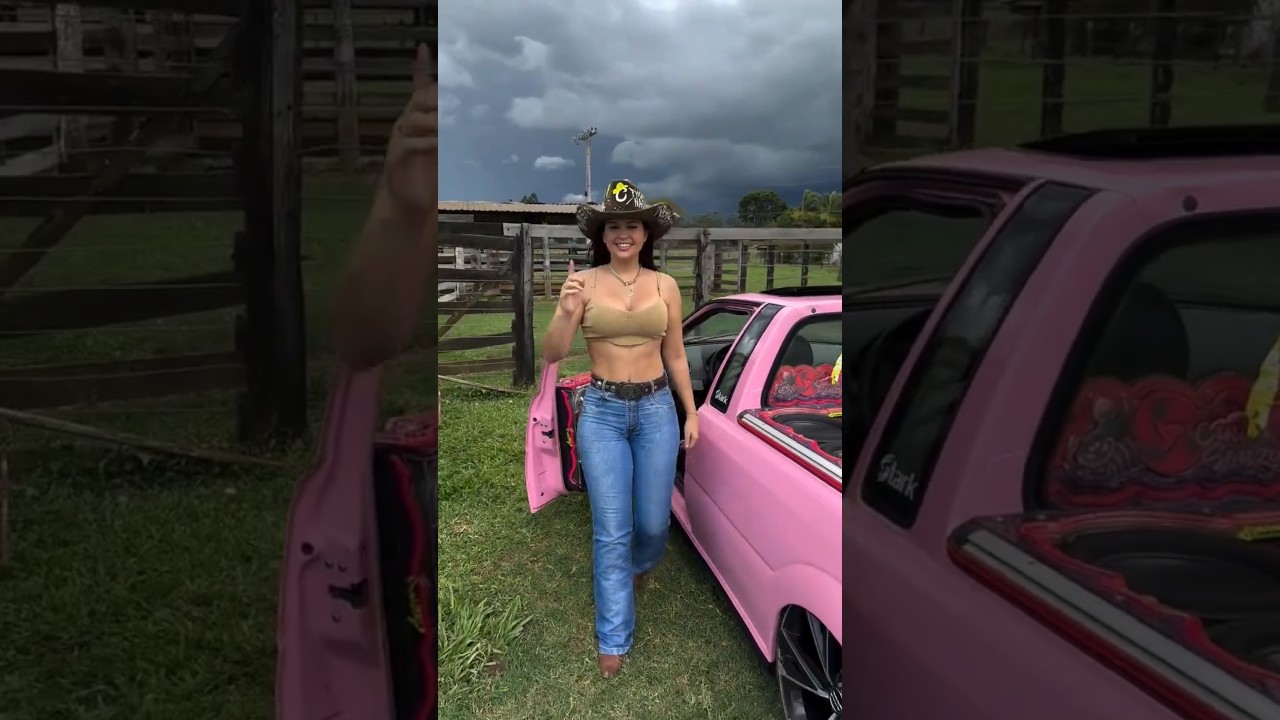 CINTIA SOUZA BOIADEIRA DO ELETROFUNK NA SUA SAVEIRO REBAIXADA COM SOM AUTOMOTIVO